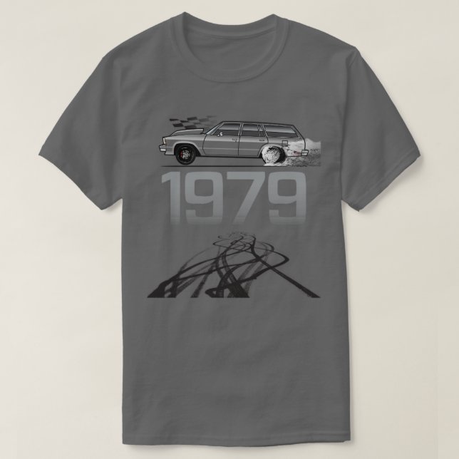 1979 multi Colour Wagon T-Shirt (Design Front)