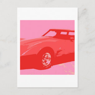 1979 Red Classic Car Postcard