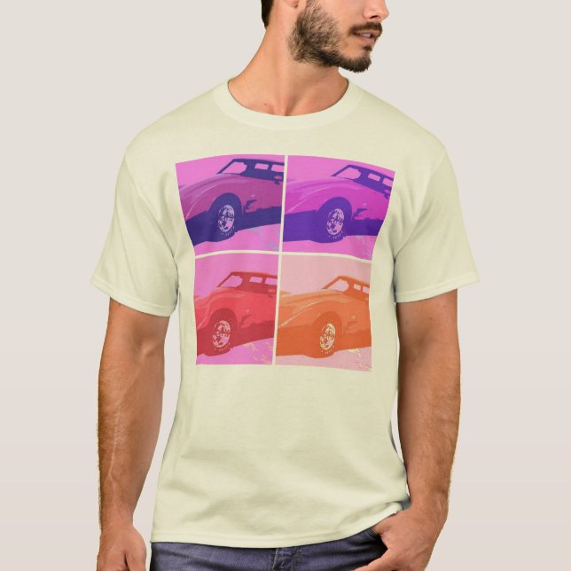 1979 Red Corvette Pop Art T-Shirt (Front)