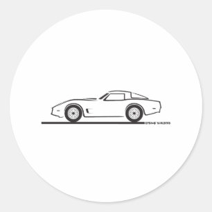 1980-82 Chevrolet Corvette Classic Round Sticker