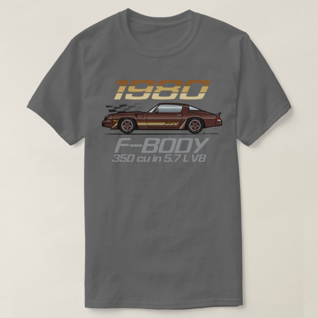 1980 FBody Brown T-Shirt (Design Front)