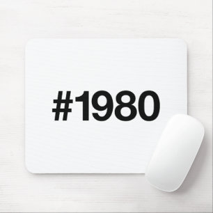 1980 Hashtag 45 Birthday Anniversary Mouse Pad