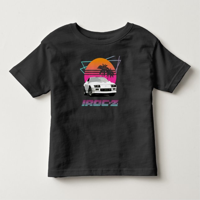 1980_s Retro Wave Chevy Camaro IROC-Z Toddler T-Shirt (Front)