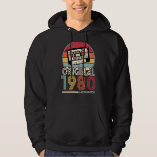 1980 Vintage Birthday Retro  Men Woman Hoodie