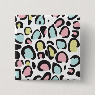 1980s Animal print pattern 15 Cm Square Badge