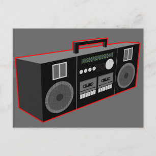 1980s Boombox Postcard
