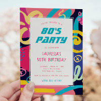 1980s Bright Retro Doodles Birthday Party