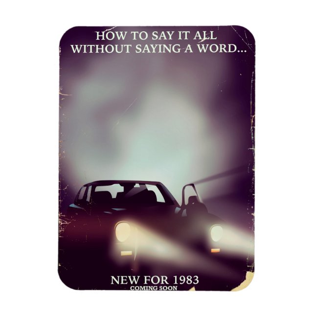 1980s car commercial magnet (Vertical)