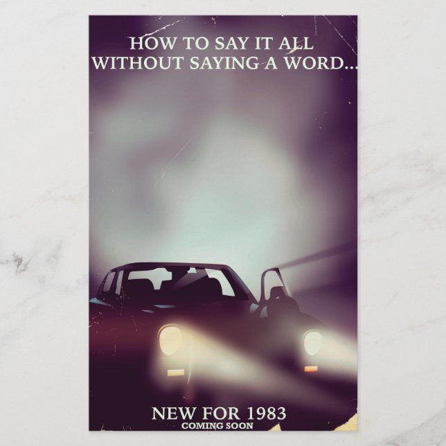 1980s car commercial stationery (Front)