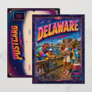 1980s Delaware Postcard 80s Retro