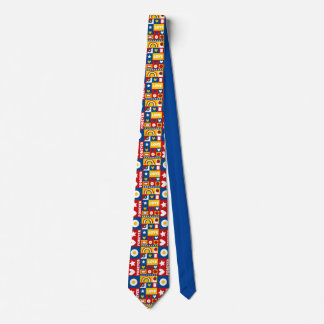 1980s Forever Love Pop Art Design Tie