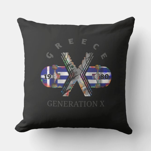 1980's Generation X Greece Skateboard Cushion (Front)
