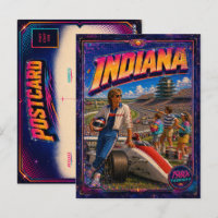 1980s Indiana Postcard 80s Retro