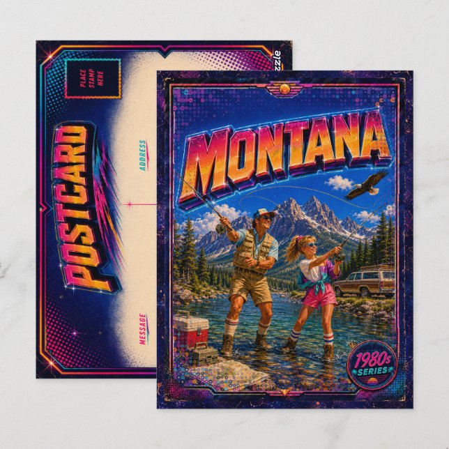 1980s Montana Postcard 80s Retro (Front/Back)