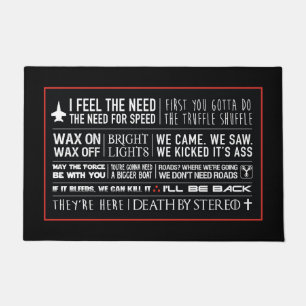 1980's movie quotes door mat