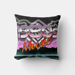 1980s Music Postcard Cushion