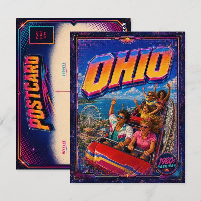 1980s Ohio Postcard 80s Retro (Front/Back)