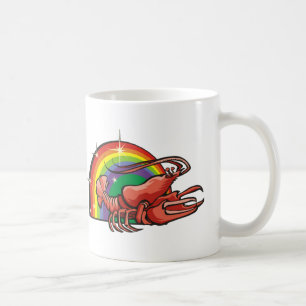 1980s Rainbow with Cancer Crab Coffee Mug