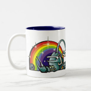 1980s Rainbow with Scorpio Scorpion Two-Tone Coffee Mug