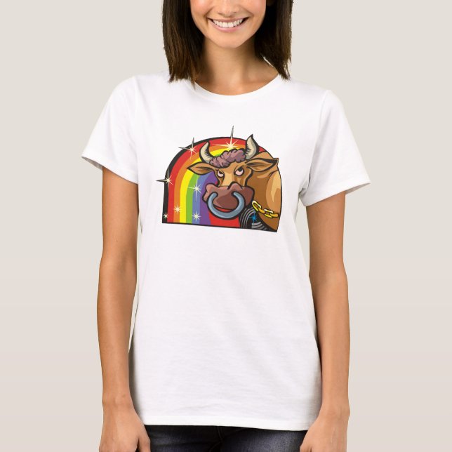 1980s Rainbow with Taurus Bull T-Shirt (Front)