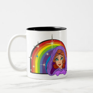 1980s Rainbow with Virgo Two-Tone Coffee Mug