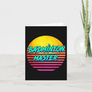 1980s Retro Badminton Master Card