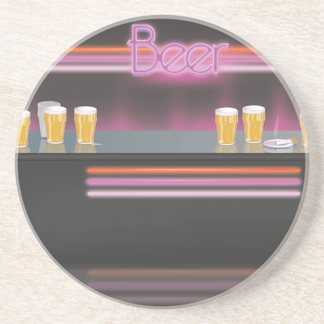 1980s Retro Bar Coaster (Front)