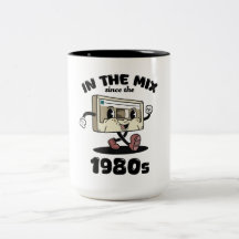 1980s Retro Mix Tape Cassette Tape - Coffee Cup