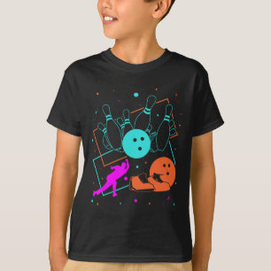 1980s Retro Style Bowler Team 80's Bowling T-Shirt