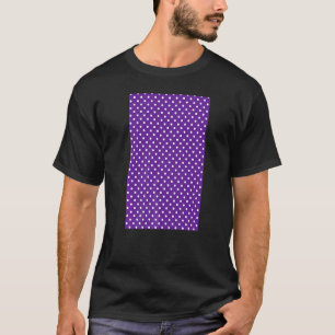 1980's Small Polkadot Geometric Pattern Purple And T-Shirt