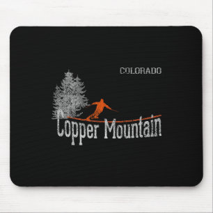 1980s Style Copper Mountain Colorado Vintage Skiin Mouse Pad