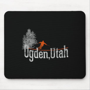 1980s Style Ogden Utah Vintage Skiing Mouse Pad