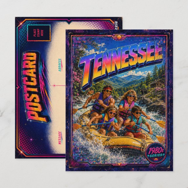 1980s Tennessee Postcard 80s Retro (Front/Back)