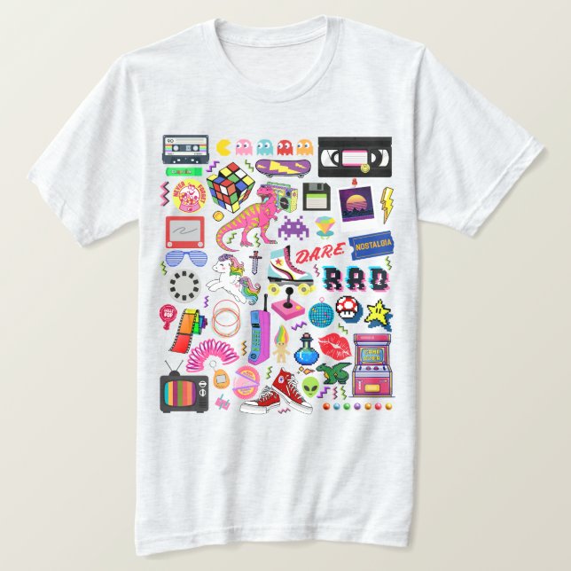 1980s The 80s Nostalgia Throwback Nostalgia T-Shirt (Design Front)
