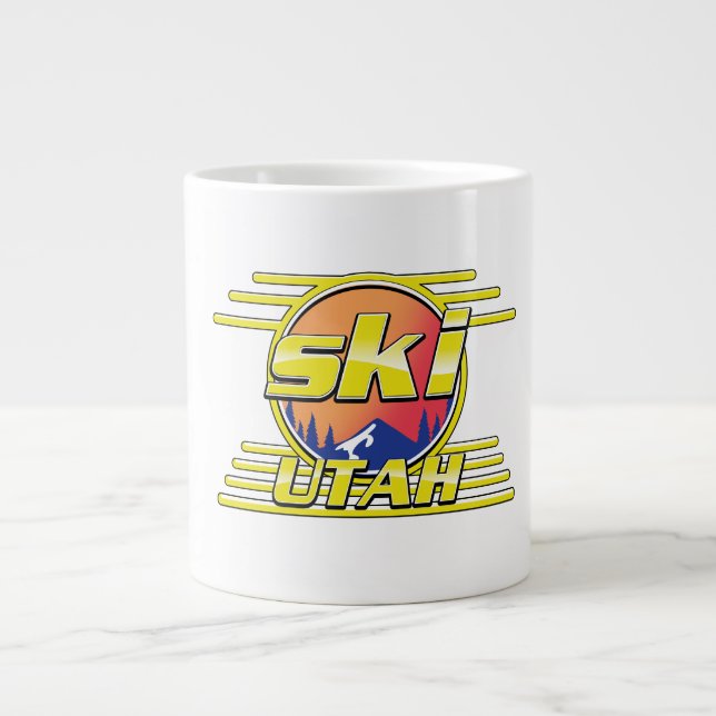 1980s Utah Ski logo Large Coffee Mug (Front)