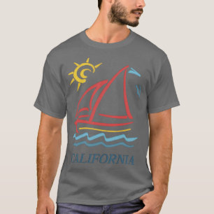 1980s Vintage Style California Aesthetic Sailboat  T-Shirt