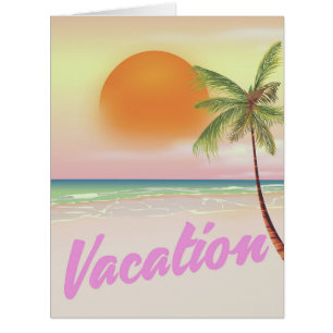 1980s vintage Vacation beach poster