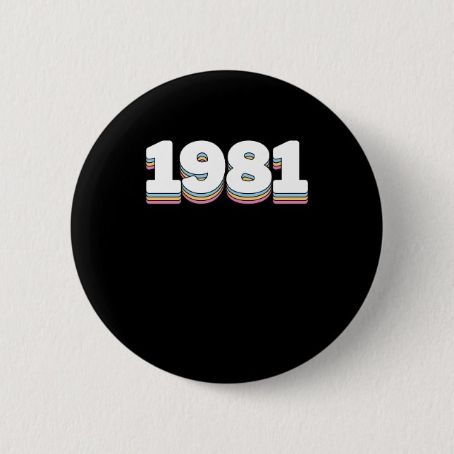 1981 3  6 CM ROUND BADGE (Front)