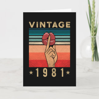 1981 Birthday Gift Retro Woman Card