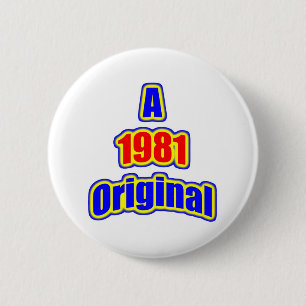 1981 Original Bl Red 6 Cm Round Badge
