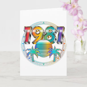 1981 themed blank card