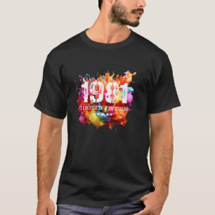 1981 Year of birth limited edition birthday number T-Shirt