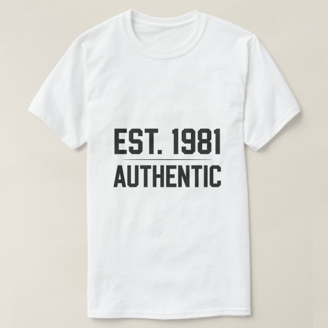 1981 year themed t shirt (Design Front)