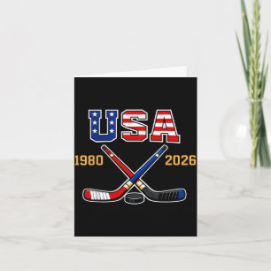1982 2026 Hockey Vintage Usa Crossed Sticks Card