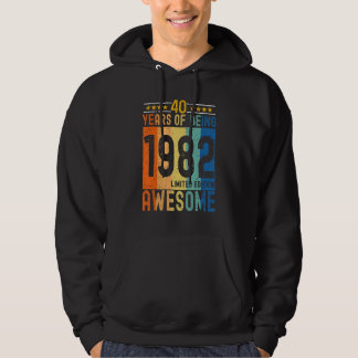 1982   40 Years Of Being Awesome Hoodie
