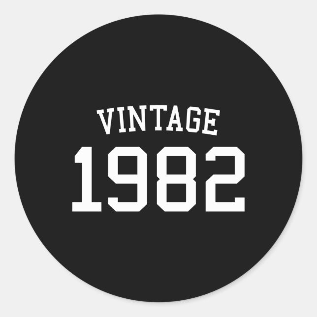 1982 41 For And 41St Classic Round Sticker (Front)