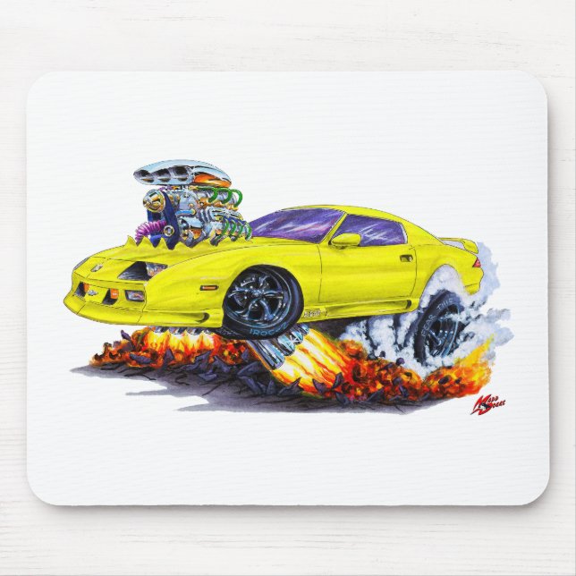 1982-92 Camaro Yellow Car Mouse Pad (Front)