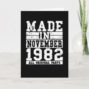 1982 Birthday November Vintage Saying Card