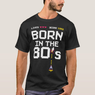 1982 Born in the 80's Retro Arcade Birthday T-Shirt