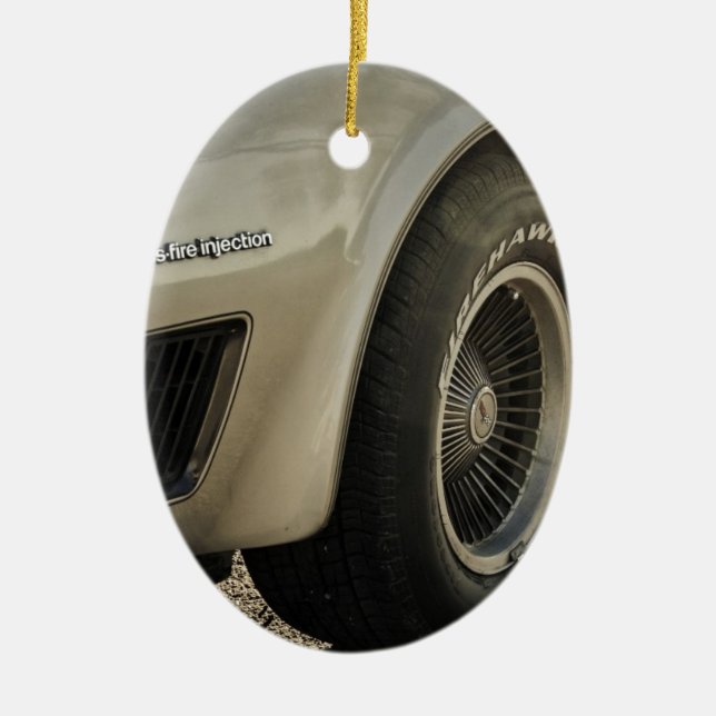 1982 Chevrolet Corvette Collector's Edition Wheel Ceramic Tree Decoration (Front)